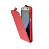 OEM Sony Xperia E4 E2105 fliptok, telefon tok, szilikon keretes, piros