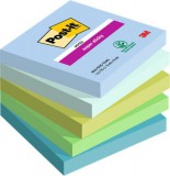 Öntapadó jegyzettömb, 76x76 mm, 5x90 lap, 3M POSTIT Super Sticky Oasis, vegyes színek (LP6545SSOAS)