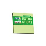 Öntapadó jegyzettömb STICK&#039;N extra erős 76x76mm újrahasznosított pasztel zöld 90 lap