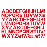 Öntapadós betűk 2 cm-es méretben 100 db/ív Piros