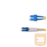 Optikai patch kábel SC-LC 9/125 duplex 1m