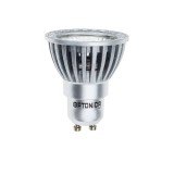 Optonica LED spot GU10, 6W, 230V, COB, meleg fehér fény,50°