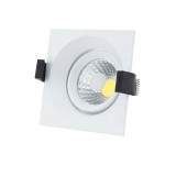 Optonica LED spotlámpa, 8W, COB, négyszögletes, billenthető, meleg fehér fény