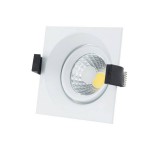 Optonica LED spotlámpa, 8W, COB, négyszögletes, billenthető, semleges fehér fény