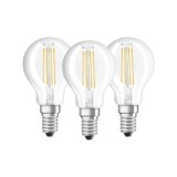 Osram BASE Clas LED fényforrás E14 4W Kisgömb meleg fehér filament (3db) (4058075819337) (4058075819337) - LED-es égők