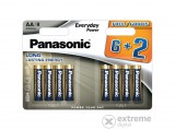 Panasonic LR6EPS/8BW 6+2F 1,5V, AA/ceruza tartós alkáli elem, 8 db /csomag