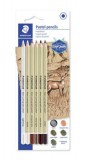 Pasztell ceruza készlet, hatszögletű, STAEDTLER Design Journey 100P, 6 különböző szín (TS100PSBK6)