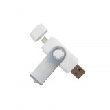 Pen Drive 128GB Quazar 2in1 Smart USB3.0-microUSB fehér (QZR-PE01-128WH) (QZR-PE01-128WH) - Pendrive