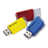Pen Drive 16GB Verbatim Store 'n' Click USB 3.2 Gen 1 piros-kék-sárga 3db/cs (49306) (verbatim49306) - Pendrive