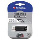 Pen Drive 256GB PinStripe USB 3.0 fekete (49320) (VERBATIM_49320)