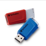 Pen Drive 32GB Verbatim Store 'n' Click USB 3.2 Gen 1 piros-kék 2db/cs (49308) (verbatim49308) - Pendrive