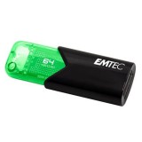 Pen Drive 64GB Emtec B110 Click Easy 3.2 USB 3.2 fekete-zöld (ECMMD64GB113) (ECMMD64GB113) - Pendrive