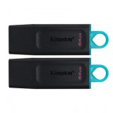 Pen Drive 64GB Kingston DataTraveler Exodia USB 3.2 fekete-zöld 2db/cs (DTX/64GB-2P) (DTX/64GB-2P) - Pendrive