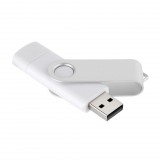 Pen Drive 64GB Quazar 2in1 Smart USB3.0-microUSB fehér (QZR-PE01-64-WH) (QZR-PE01-64-WH) - Pendrive