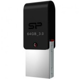 Pen Drive 64GB Silicon Power Mobile X31 OTG USB 3.1 fekete-ezüst (SP064GBUF3X31V1K) (SP064GBUF3X31V1K) - Pendrive