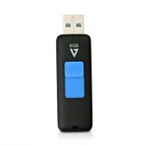 Pen Drive 8GB USB 3.0 V7 fekete-kék (VF38GAR-3E) (VF38GAR-3E) - Pendrive