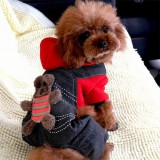 PetGear Kutyaruha - Bundás és extra meleg, kantáros, egyberészes overál, overall, kutyaruha kapucnis pulóverrel - kétféle színben