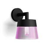 Philips Hue Attract kültéri fekete fali lámpa, White and Color Ambiance, 8W, 600lm, RGBW 2000-6500K, IP44, 1746130P7