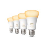 Philips Hue White Ambiance E27 LED fényforrás négyes csomag, 4xE27, 6W, 800lm, 2200-6500K változtatható fehér, 8719514328280