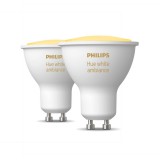 Philips Hue White Ambiance GU10 LED spot dupla csomag, 2xGU10, 5W, 350lm, 2200-6500K változtatható fehér, 8719514340121