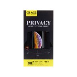 PHONEMAX Karc és ütésálló, betekintésgátlós matt üvegfólia fekete kerettel iPhone 12/12 Pro Full Cover Privacy