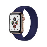 PHONEMAX Szilikon körpánt óraszíj Apple Watch 38 mm/Watch 4 40 mm/Watch 7 41 mm M-es méret sötétkék