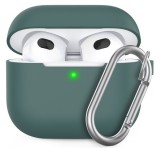 Phoner Simple Apple Airpods 3 szilikon tok akasztóval, zöld