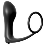 PipeDream Analfantasy - análujj vibrátor péniszgyűrűvel (fekete)