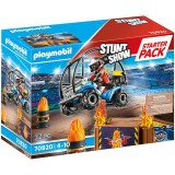Playmobil: Stunt Show - Kaszkadőr quaddal és lángoló rámpával Starter Pack (70820) (PL70820P) - Játékfigurák