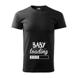 Póló Baby loading mintával - Fekete XXXL méretben