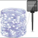Progarden 200 micro LED-es, napelemes dekor fényfüzér, hideg fehér, 10m