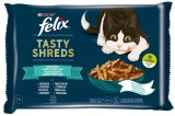 Purina Felix Shreds Halas Válogatás teljes értékű állateledel felnőtt macskáknak szószban 4 x 80 g