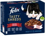 Purina Felix Shreds Házias Válogatás teljes értékű állateledel felnőtt macskáknak szószban 12 x 80 g