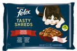 Purina Felix Shreds Házias Válogatás teljes értékű állateledel felnőtt macskáknak szószban 4 x 80 g