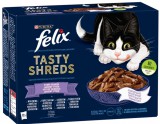 Purina Felix Shreds Vegyes Válogatás teljes értékű állateledel felnőtt macskáknak szószban 12 x 80 g