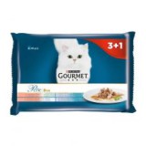 Purina Gourmet Perle Duo alutasakos macskaeledel, halas mix 4 x 85 g