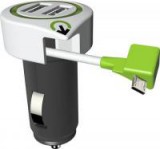 Q2 Power q2power autós USB töltő "Triple USB Car Charger Micro USB Connector" (3.100110)