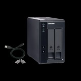 QNAP 2-bay 3.5" SATA HDD USB 3.1 Gen2 10Gbps type-C hardware RAID external enclosure. (TR-002) - NAS