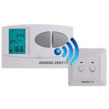 Rádiós termosztát AVANSA 2007 TX vezeték nélküli szobatermosztát digitális kijelző, heti programozás fűtés vagy légkondicionáló szabályzó