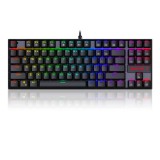 Redragon K552 Kumara, Mechanikus, Red Switch, (HU), RGB világítás, USB, Gaming, Fekete, Vezetékes billentyűzet