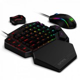 Redragon K585 One-handed RGB Gaming Keyboard Blue Switch and M721-Pro Mouse Combo with GA200 Converter for Xbox One/PS4/Switch/PS3/PC Black US K585RGB-BB