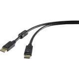 Renkforce Kijelző csatlakozó Csatlakozókábel [1x DisplayPort dugó - 1x DisplayPort dugó] 1.00 m Fekete (RF-3433992) - DisplayPort