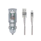 RivaCase RivaPower VA4223 TD1 car charger (2xUSB/3,4A), with Micro USB cable Transparent 4260403573440