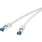 RJ45-ös patch kábel, hálózati LAN kábel, tűzálló, CAT 6A S/FTP [1x RJ45 dugó - 1x RJ45 dugó] 0,25 m szürke, Renkforce (RF-4145277) - UTP
