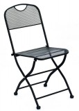 ROJAPLAST ZWMC-45 fém kerti összecsukható szék, 54 x 45 x 89 cm - fekete 609/16