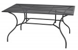 ROJAPLAST ZWMT-83 fém kerti asztal, 150 x 90 x 72 cm - fekete