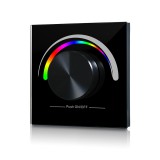 S-LIGHTLED SL-2836E-B RGB LED távszabályzó fali forgógombos fekete