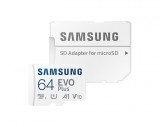 Samsung 64GB microSDXC EVO Plus Class10 U1 A1 V10 + adapterrel MB-MC64KA/EU