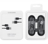SAMSUNG adatkábel és töltő  2db (USB - Type-C, gyorstöltés támogatás, 150cm) FEKETE (EP-DG930MBE)
