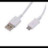 SAMSUNG adatkábel és töltő (USB - microUSB, 150cm, töltés funkció) FEHÉR (ECB-DU4EW) (ECB-DU4EW) - Adatkábel